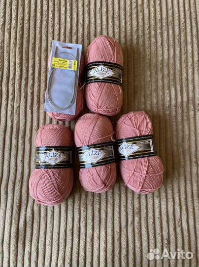 Набор для рукоделия пряжа+спицы