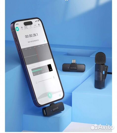 Беспроводной петличный микрофон boya BY-V2