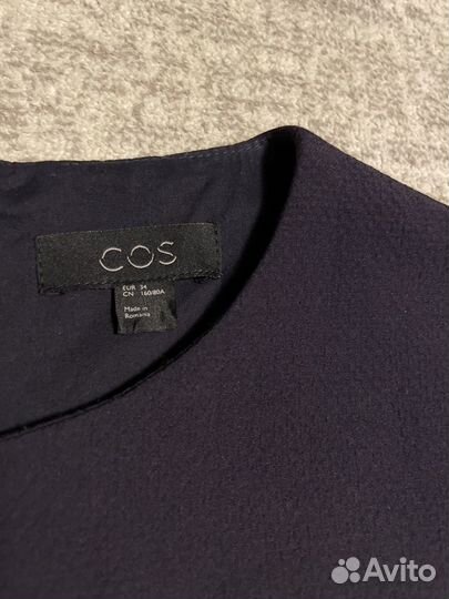 Платье COS темно-синее XS 34