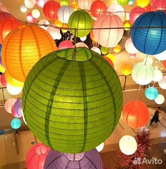 Люстра-шар из рисовой бумаги