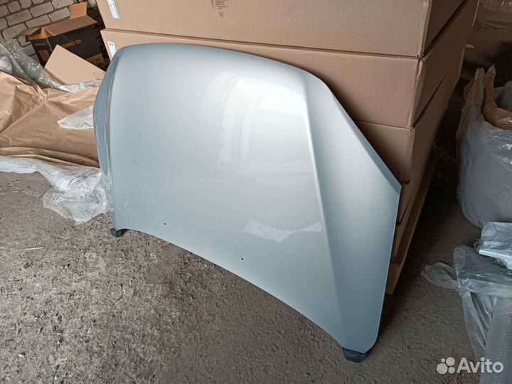 Капот гранта - калина 2 серебристый (рислинг)