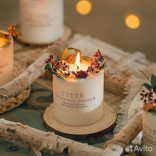 Ароматическая свеча ручной работы