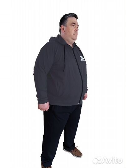 Костюм спортивный мужской большого размера капюшон