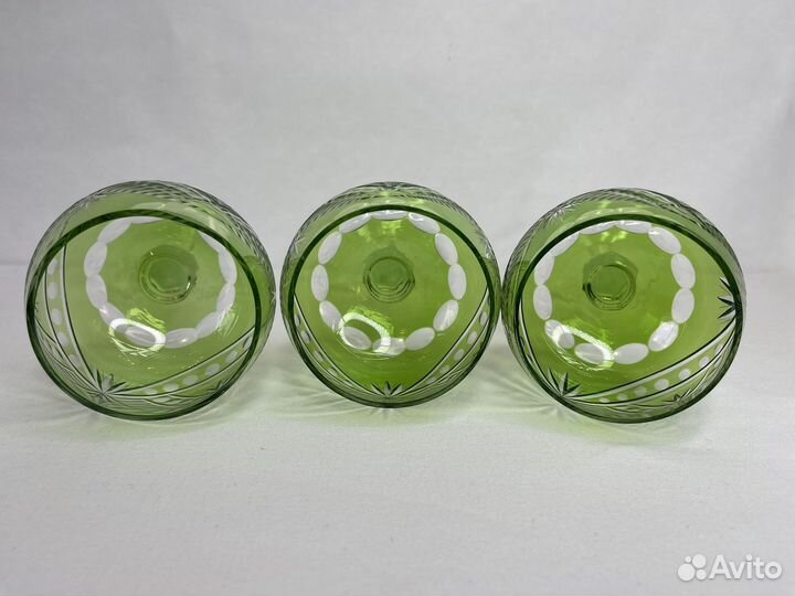 Комплект хрустальных цветных бокалов