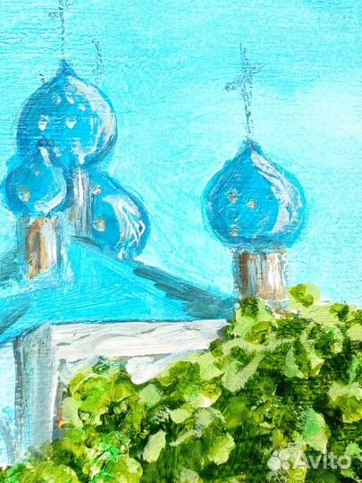 Картина маслом Голубой храм