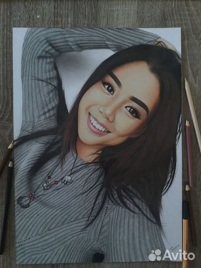 Портрет на холсте по фото в Карталах