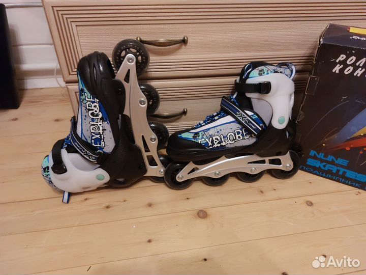 Роликовые коньки. Защита в комплекте