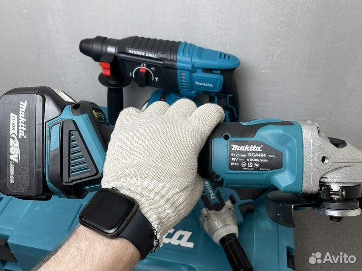 Набор Makita 3в1 ушм, перфоратор, гайковерт