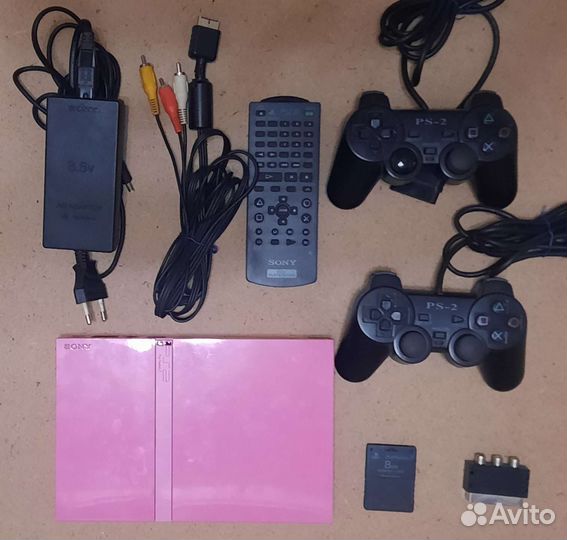 Sony Playstation 2 Slim Pink PS2 + игры PS2