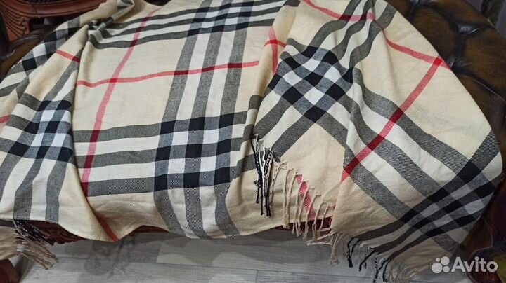 Шарф палантин шерсть burberry 180x65