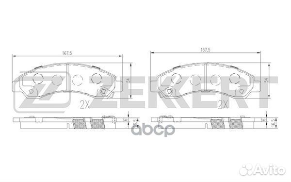 Колодки торм. диск. передн. Great Wall Hover 06