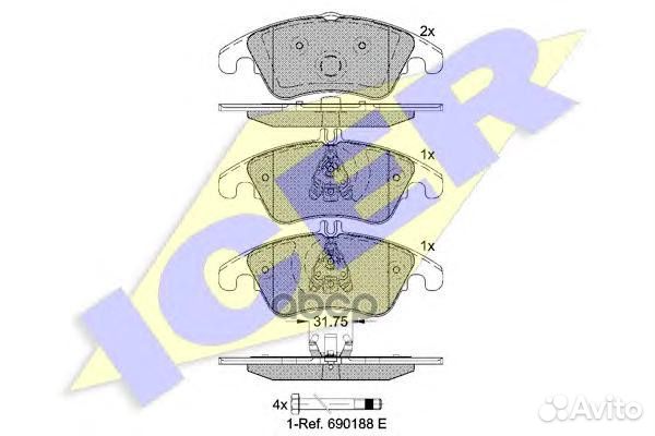 Колодки торм диск MB C-class (W204) C320 CDi C