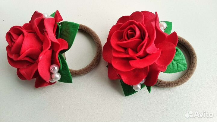 Резиночки для волос ручной работы