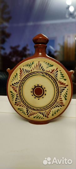 Фляга, баклага керамическая эмаль