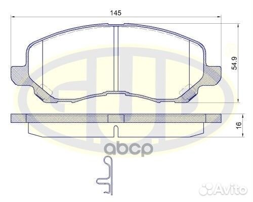 Колодки тормозные дисковые перед GBP080412