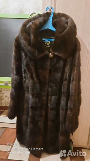 Шуба норковая с капюшоном 44 46