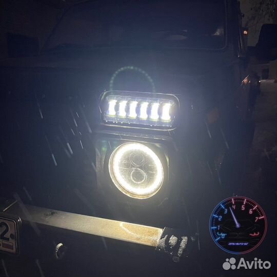 Комплект LED оптика на Ниву Фары Надфарники Фонари