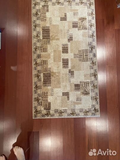 Ковер, шерсть 150 на 80 см бежевый