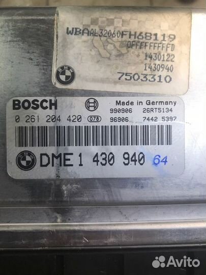 Блок управления двигателем Bmw 318I E46 M43B19