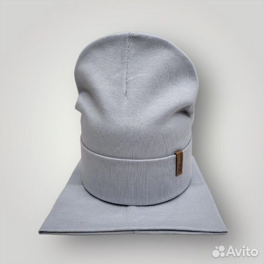Шапка и снуд для мальчика демисезонная