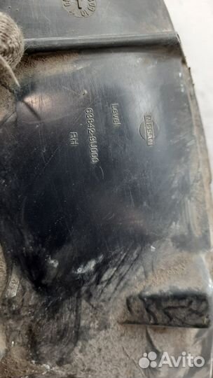 Защита арок (подкрылок) правая передняя Nissan Note E11