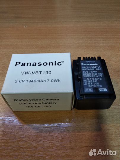 Аккумулятор Panasonic VW-VBT190 Новые