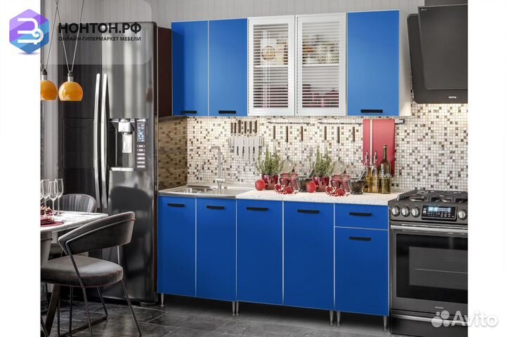 Кухня Рио-1 1.8м синий