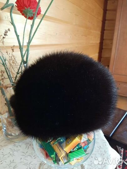 Берет черный норка