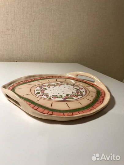 Блюдо сервировочное ручной работы керамика