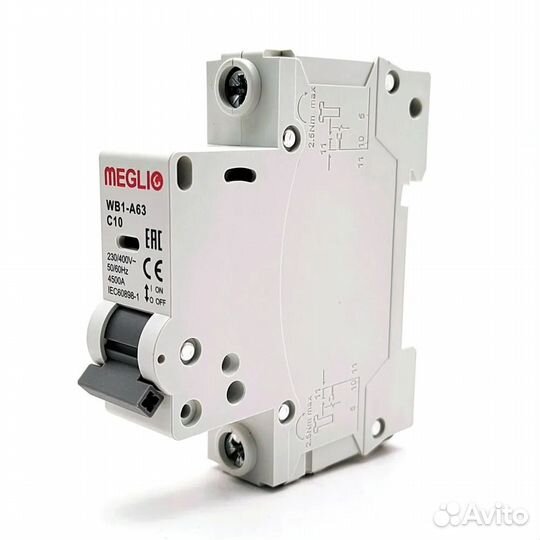 Автоматический выключатель RDB5-63 C10 1P 4.5KA на