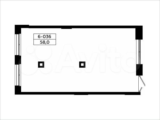 Продается торговое помещение площадью 58 кв.м