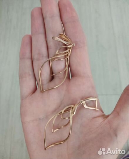 Серьги серебро/серьги золото напыление