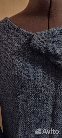 Платье букле прямого покроя