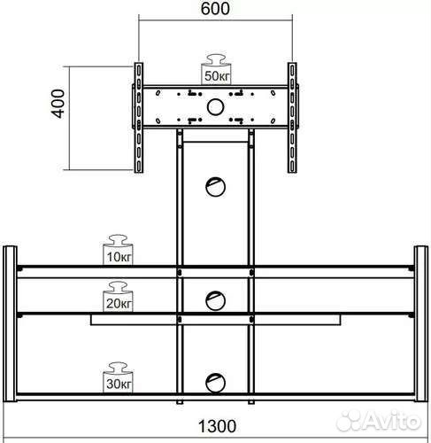 Подставка для телевизора с кронштейном