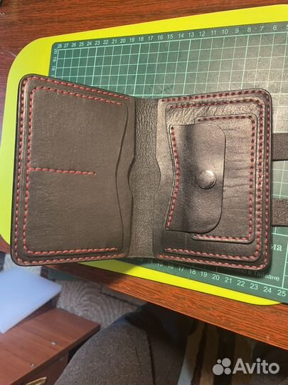 Кошелек мужской кожаный ручной работы