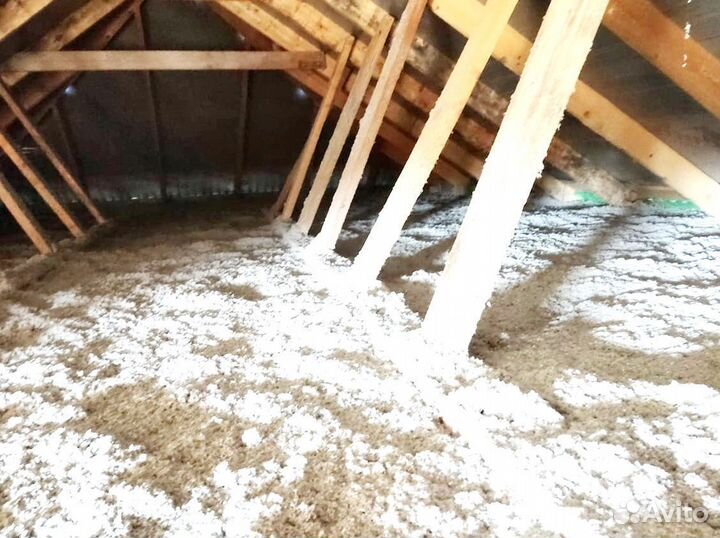 Утепление эковатой