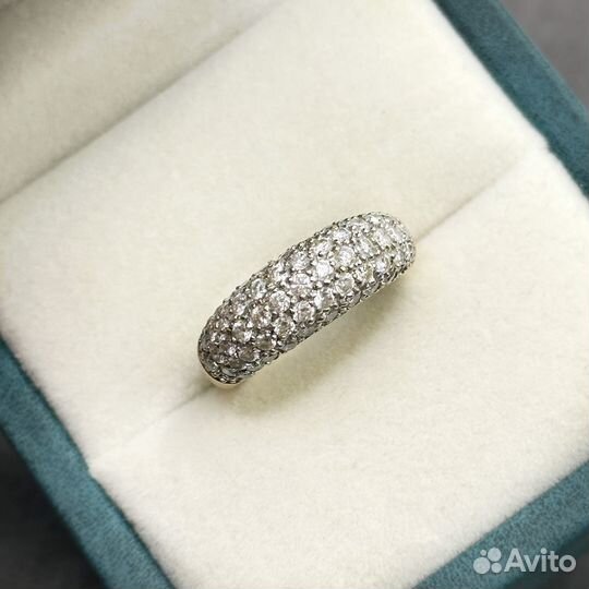 Золотое кольцо с бриллиантами 1,8 ct 750 проба