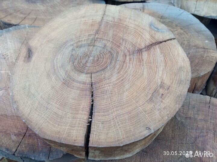 Слэб дуба и спилы