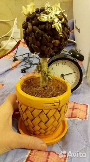 Топиарий, дерево из зерен кофе