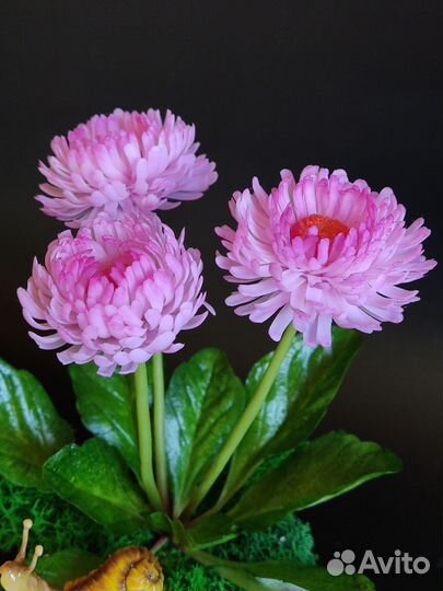 Маргаритки из полимерной глины