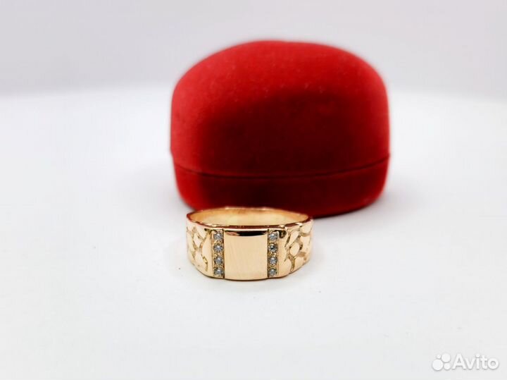 Золотое кольцо печатка 6,1гр