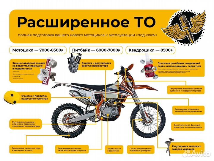 Мотоцикл эндуро GR7 Enduro lite Optimum 2024 года