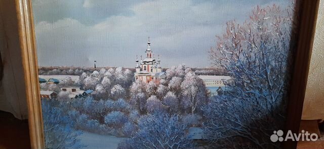 Картина масло Тотьма худ.Федюшина, подводная лодка