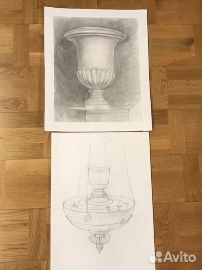 Акаднмический рисунок ваза