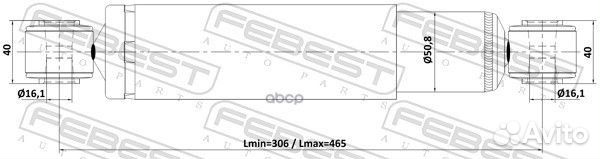 Амортизатор задний 25110003R Febest