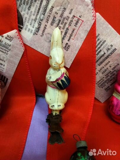 Ёлочные игрушки СССР стекло