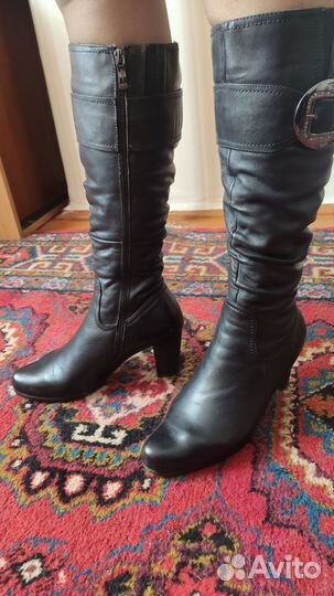 Сапоги зимние женские кожаные 39