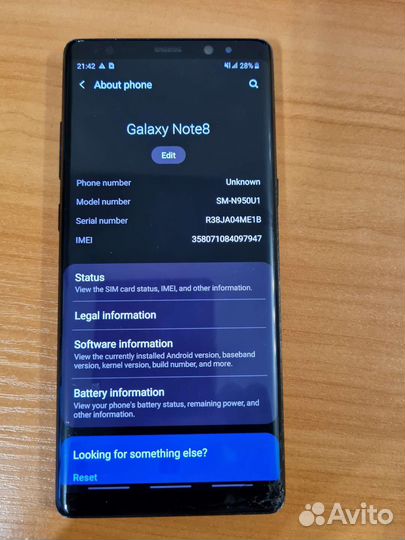 Телефон Samsung galaxy note 8