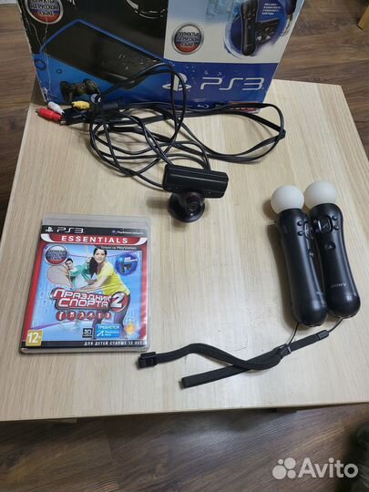 PlayStation 3 SuperSlim 500 гб + PS move