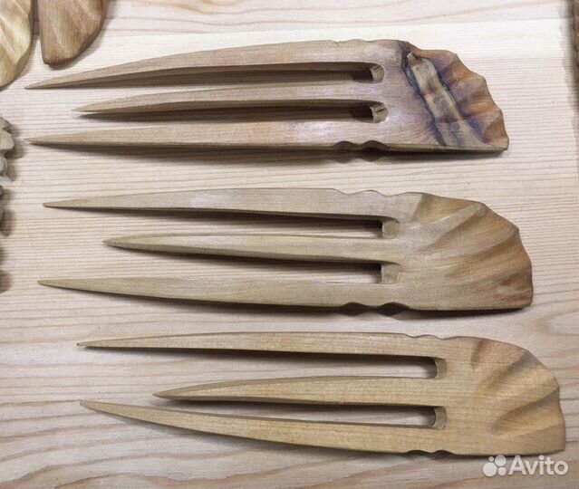 Шпильки для волос дерево и кость коллекция